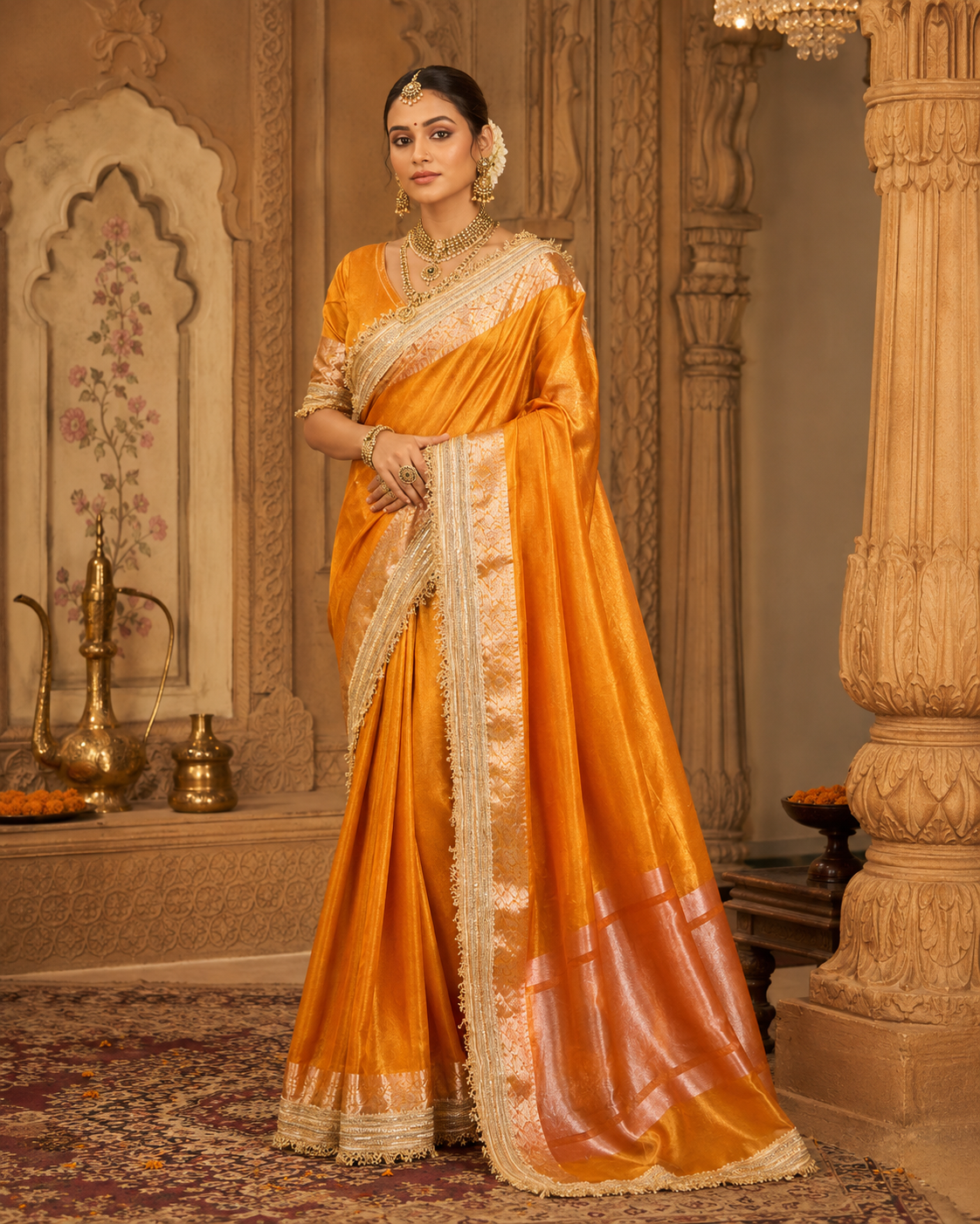 The Royal Heeramandi Silk Tissue Saree